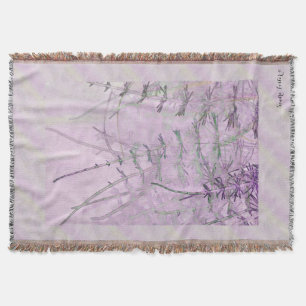 Horsetail Grass/Stems Throw Blanket
