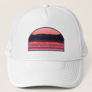 Horsetooth Reservoir Colorado Red Sunrise Trucker Hat