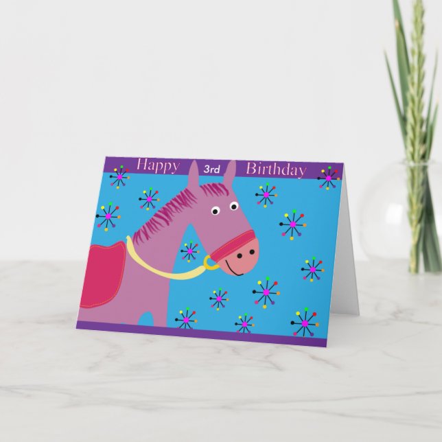 Horsey Birthday Card (Front)