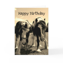 Horsey Birthday Card