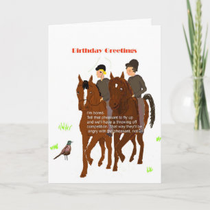 Horsey Birthday Card