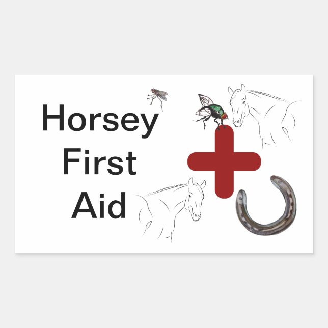 horsey first aid sticker (Front)