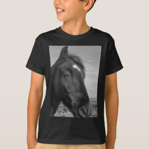 Horsey Inishowen Black And White Vertical Sticker  T-Shirt
