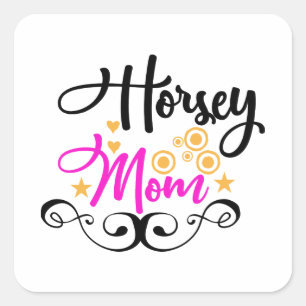 Horsey Mom Square Sticker
