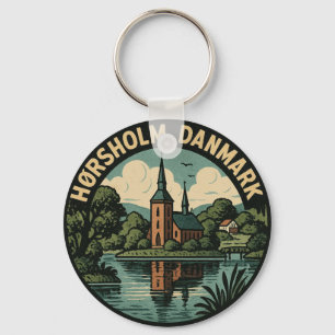 Hørsholm Denmark Church Keychain