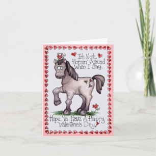 Horsin' Around Valentine Card