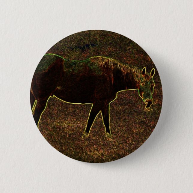Horsing Around 2 Inch Round Button (Front)
