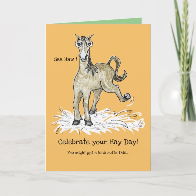 Horsing Around Birthday Card (Front)