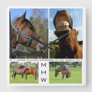 Horsing Around Custom Horse wall clock