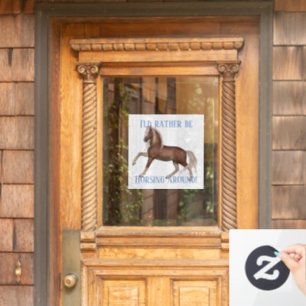 Horsing Around (Light background) Window Cling