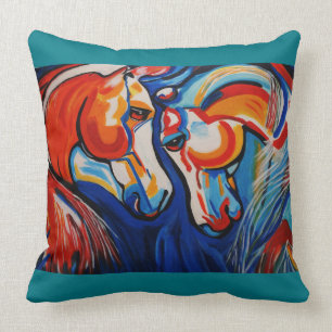 HORSING AROUND THROW PILLOW