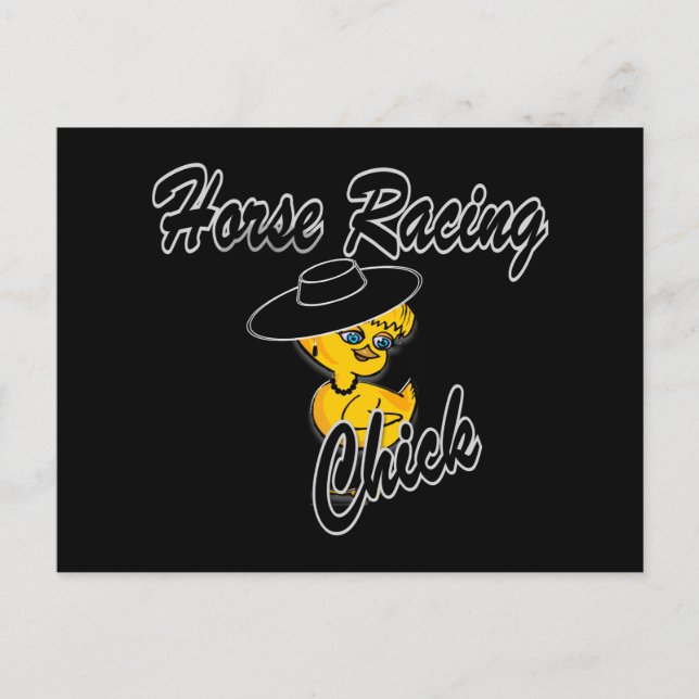 Horsing Racing Chick #4 Postcard (Front)
