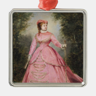 Hortense Schneider  1868 Metal Ornament