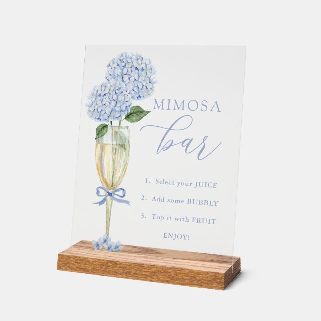 Hortensia Bleu, Bar de Douche avec Mimosa Doré (Angle)