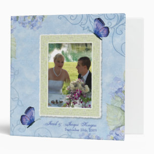 Hortensia bleu, épousant le classeur d'album