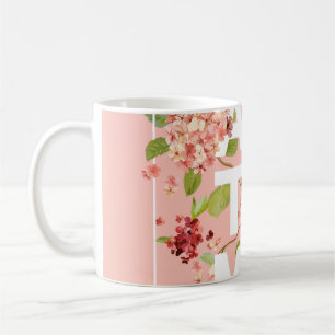 Hortensia Flowers: Autumn Vintage Background Coffee Mug
