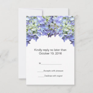 Hortensia pourpre épousant RSVP