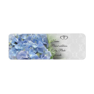 Hortensias bleu faire-part de mariage