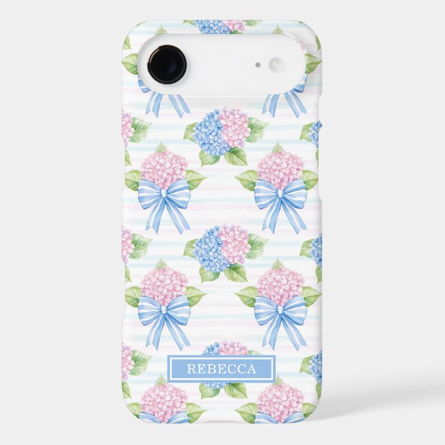 Hortensias bleus et roses  (Verso)
