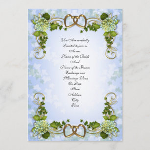 Hortensias de ressort de faire-part de mariage