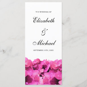 Hortensias roses épousant le programme