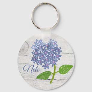 Hortensie, personalized Keychain