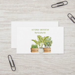Horticulturist Green Plants Business Card