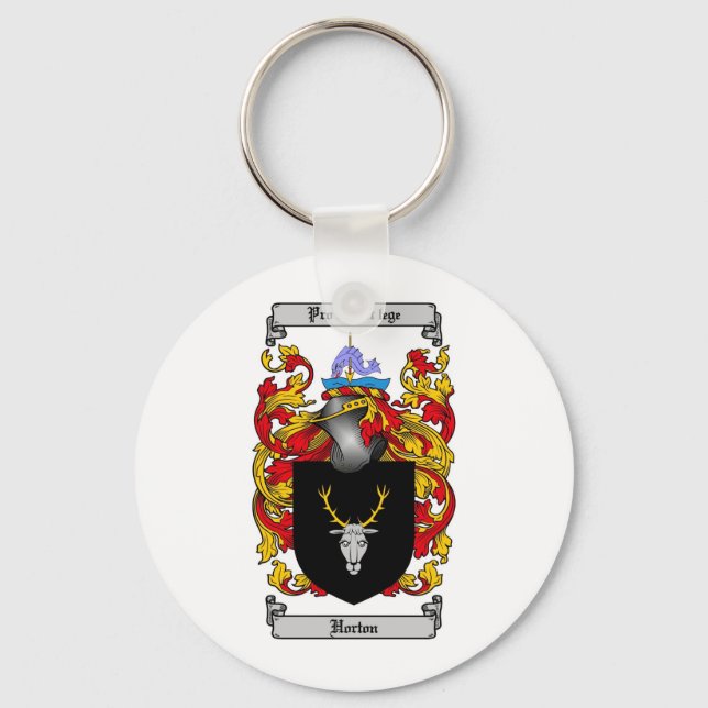 HORTON FAMILY CREST -  HORTON COAT OF ARMS KEYCHAIN (Front)