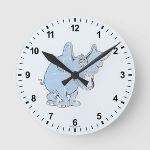 Horton Hears A Who   Horton Distressed Round Clock