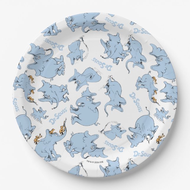 Horton Hears A Who Monkey Pattern Paper Plate (Front)