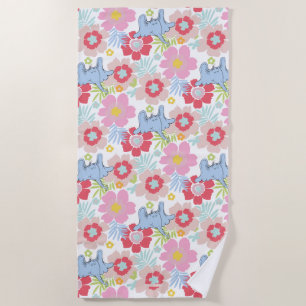 Horton Hears A Who Pastel Flower Pattern Beach Towel