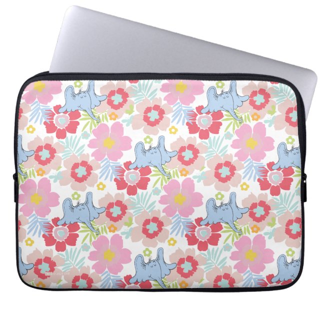 Horton Hears A Who | Pastel Flower Pattern Laptop Sleeve (Front)