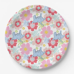 Horton Hears A Who   Pastel Flower Pattern Paper Plate