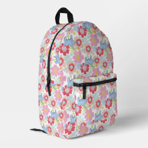 Horton Hears A Who Pastel Flower Pattern Printed Backpack