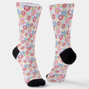 Horton Hears A Who   Pastel Flower Pattern Socks
