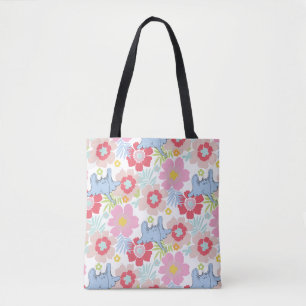 Horton Hears A Who Pastel Flower Pattern Tote Bag