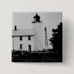 Horton Point Lighthouse 2 Inch Square Button
