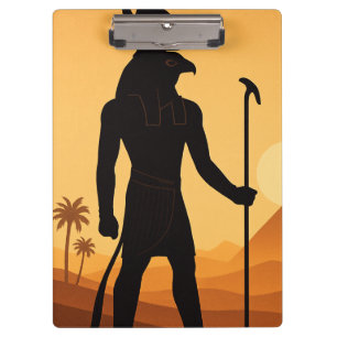 Horus Egyptian God Desert Sunset Clipboard