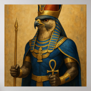 Horus Falcon God Poster Art égyptien