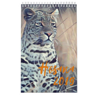 Hosana le calendrier mural du léopard 2019