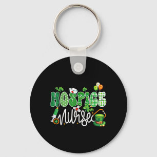 Hosce Nurse Stethoscope Lucky Shamrock Funny Keychain