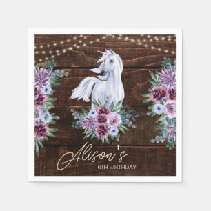 Hose cowgirl birthday napkin