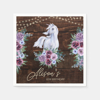 Hose cowgirl birthday napkin