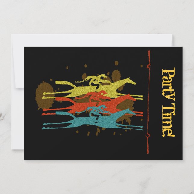 Hose Racing Party  Invitations (Front)