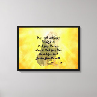 Hosea 11:10 Bible Verse Écriture Toile murale Art