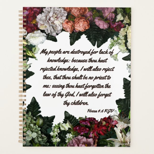 Hosea 4:6 Bible Verse Calendar Planner (Front)