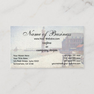 Hospice and Lighthouse at Honfleur by Seurat Business Card