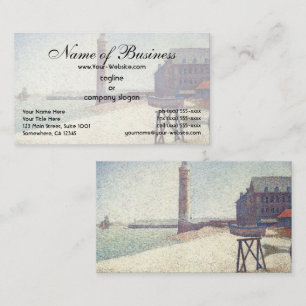 Hospice and Lighthouse at Honfleur by Seurat Business Card