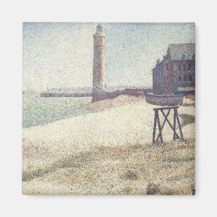 Hospice and Lighthouse, Honfleur by Georges Seurat Magnet