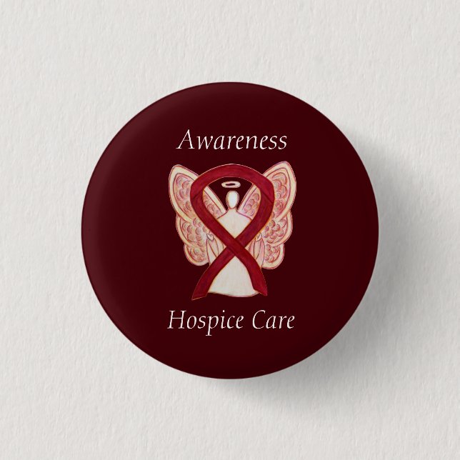 Hospice Care Angel Awareness Ribbon Pins (Front)